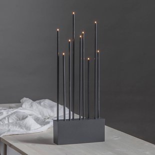 STAR TRADING Kandelaar Buzz, 9-lamps, grafiet