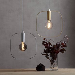 STAR TRADING Decoratie-hanglamp Shape met vierkant, zilver