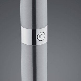 HELL LED vloerlamp Findus, 1-lamp, nikkel