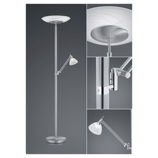 HELL LED vloerlamp Findus, 2-lamps, nikkel
