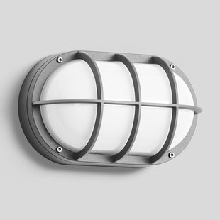 Bega 22835 LED buiten wandlamp E27 30x18cm zilver