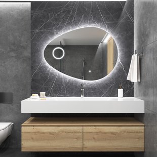 Badkamerspiegel Gliss Atlas 150x110cm Verticaal LED Met Spiegelverwarming