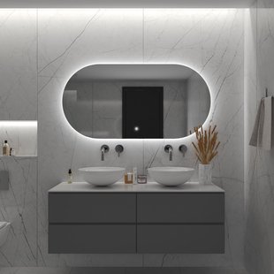 Badkamerspiegel BWS Riono 70x140cm Horizontaal LED