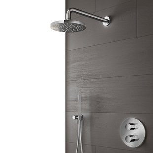 Complete thermostatische douche Inbouwset Hotbath Buddy 2 weg stop omstel Chroom