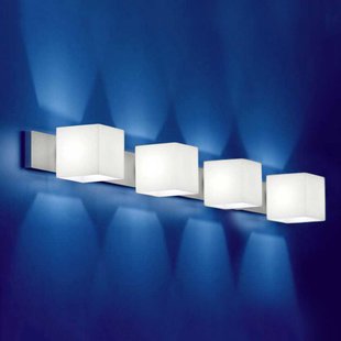 Casablanca Wandlamp CUBE, 4-lichts met antiverblinding
