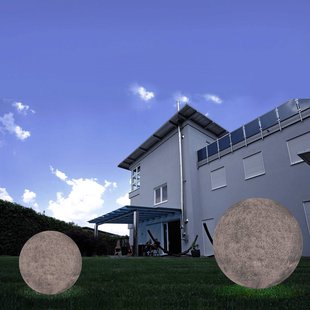 Deko-Light Lichtbol met grondspies, graniet, Ø 77cm Deko-Light Lichtbol met grondspies, graniet, Ø 77cm