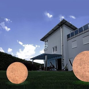 Deko-Light Lichtbol met grondspies, terracotta Ø 56cm Deko-Light Lichtbol met grondspies, terracotta Ø 56cm