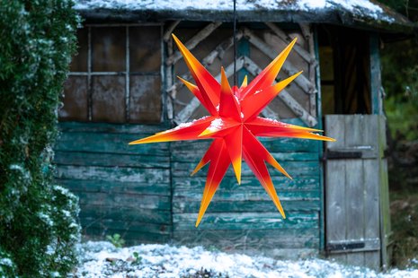 STERNTALER Decoratie-ster XXL buiten, 18-ptn, Ø80cm rood/geel
