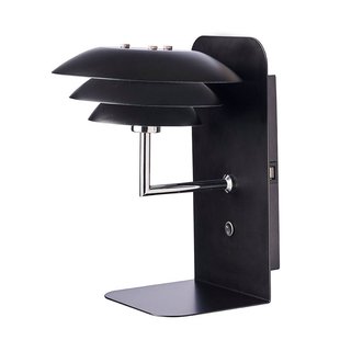 Dyberg Larsen DL20 USB Shelf wandlamp, zwart