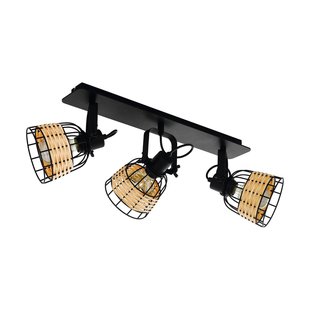 EGLO Plafondspot Anwick 1 met rotandecor, 3-lamps