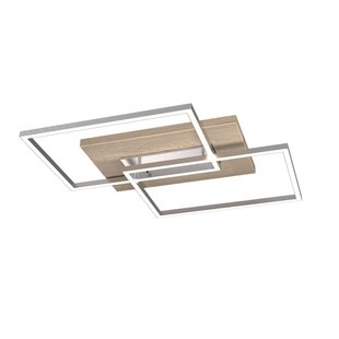Elobra LED plafondlamp Panama L, eiken gekalkt