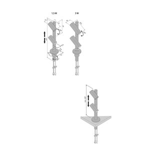 Hera Spot LED Duo spot 2 x 3 W, alu, 3.000 K Hera Spot LED Duo spot 2 x 3 W, alu, 3.000 K