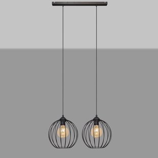 HELAM Hanglamp Cumera 2-lamps lang, Ø kappen 30 cm