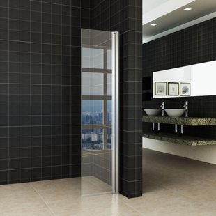 Zijwand Scharnierend Wiesbaden 40cm met Muurprofiel Nano 10mm