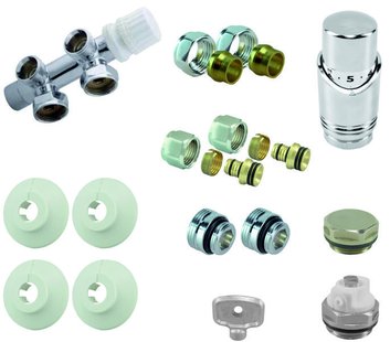 Set onderblok compl.haaks (rechts) 16x2,0 +15 knel