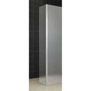 Zijwand Wiesbaden met Hoekprofiel 35x200 10mm NANO Geheel Mat Glas