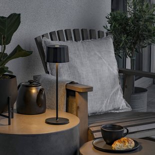 Konstsmide LED tafellamp Positano voor buiten, zwart Konstsmide LED tafellamp Positano voor buiten, zwart