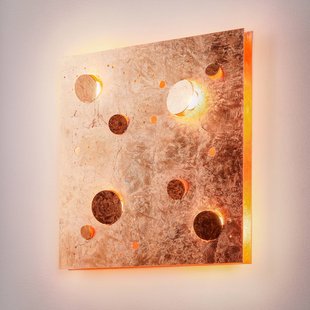 Knikerboker Buchi wandlamp 60x60cm bladkoper