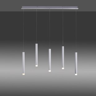 JUST LIGHT. GmbH LED hanglamp Bruno, 5-lamps, aluminium