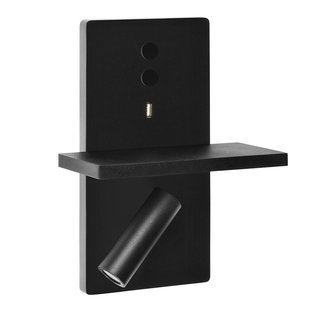LEDS-C4 E-Lamp LED wandlamp met spot, zwart LEDS-C4 E-Lamp LED wandlamp met spot, zwart
