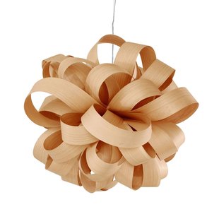 LZF LAMPS LZF Agatha Ball hanglamp, 84x80cm, beuken natuur