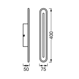 LEDVANCE SMART+ WiFi Orbis Bath Wall 40 cm zwart
