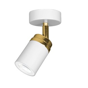 Luminex Plafondspot Rondo wit/goud, 1-lamp