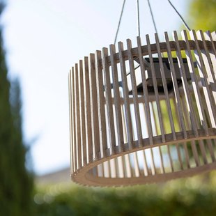 Les Jardins Skaal LED vloerlamp op zonne-energie met lavastenen voet