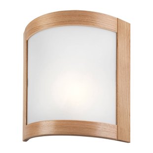 Lamkur Wandlamp Zanna van hout, hoogte 34 cm, eikenhout licht