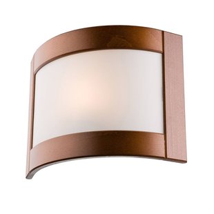 Lamkur Wandlamp Zanna van hout hoogte 22 cm rustiek