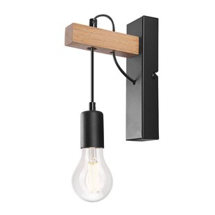 Lamkur Wandlamp Tyske van hout, zwart