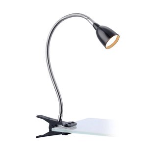 Markslöjd LED klemlamp Tulip, zwart