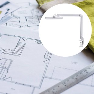 MAULintro LED-werklamp, wit, 52 cm, klemvoet