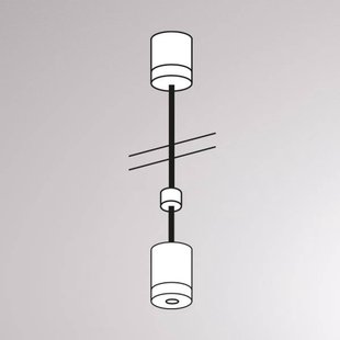 Molto Luce Afhanghoogte voor Volare rail, 100cm, zwart