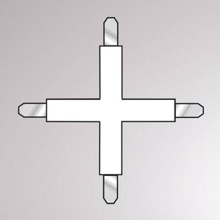 Molto Luce Kruiskoppeling voor Volare 2-fasen railsysteem, wit
