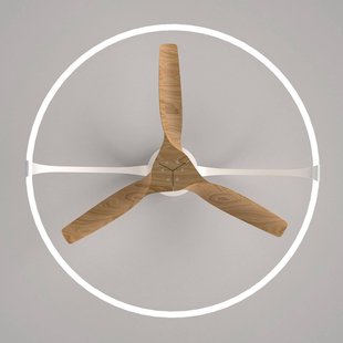 Mantra Iluminación Smart LED plafondventilator Nepal, wit/beuken, DC, stil