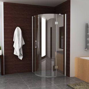 BWS Kwartronde Douchecabine 90x90cm 1 deur Rechts 8mm NANO coating