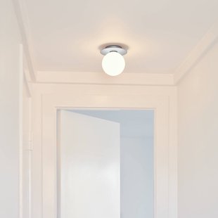 Nuura Aps Nuura Liila 1 Medium wandlamp IP44, zilver/wit, warm wit