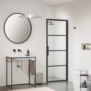 Nisdeur Sealskin SOHO 100x210 cm 8 mm Helderglas (Links draaiend)