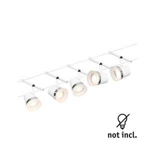 Paulmann Cone kabelsysteem basisset 5-lamps wit