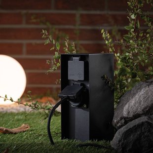 Paulmann Rio stopcontactenblok 2-voudig antraciet