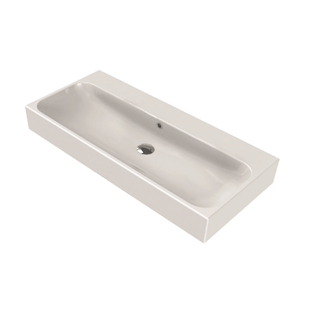 Wastafel Vrijhangend Sanicare Q17 101x46,5 cm Keramisch Wit (1 kraangat)