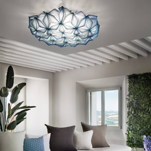 Slamp Plafondlamp La Vie L, breedte 71cm, blauw