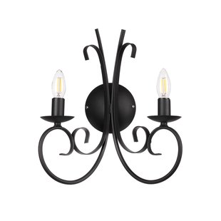 ONLI Wandlamp Pompei, 2-lamps, zwart