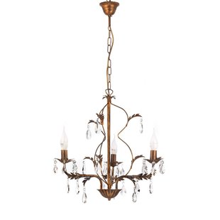 ONLI Kroonluchter Teresa met kristallen, 3-lamps