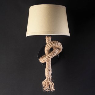 ONLI Wandlamp Corda met textiel kap en touw decor