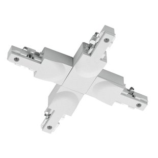 Trio Lighting X-connector DUOline 2-fasen railsysteem, wit mat