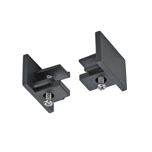 Trio Lighting Eindkappen voor 2-fase rail DUOline, zwart