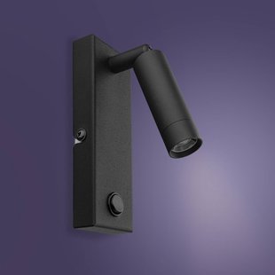 TK Lighting LED wandlamp Enzo hoekig met schakelaar, zwart