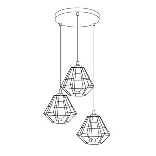 Envostar Saphir hanglamp 3-lamps rond, zwart